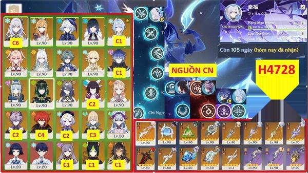 h4728 acc ngon skirk c6 và những người bạn, nguồn cn — Genshin Impact